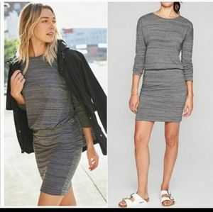 Athleta avenues long sleeve dress ruching large